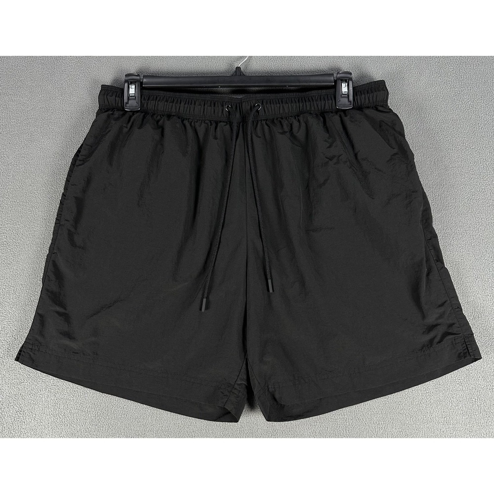 COS Shorts Mens XL‎ Black Lined Elastic Waist Drawstring Minimalist Lounge Beach